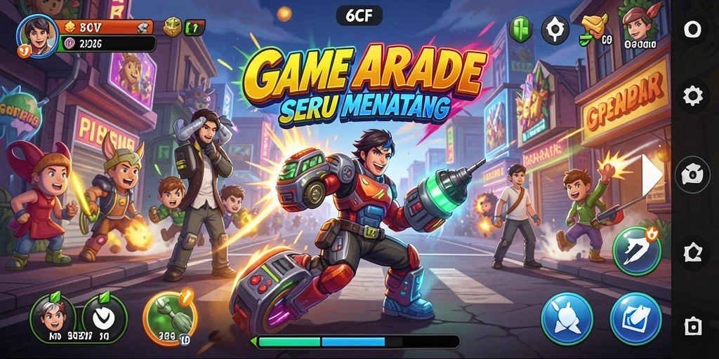 Tampilan gameplay 6CF yang menakjubkan dan penuh tantangan.