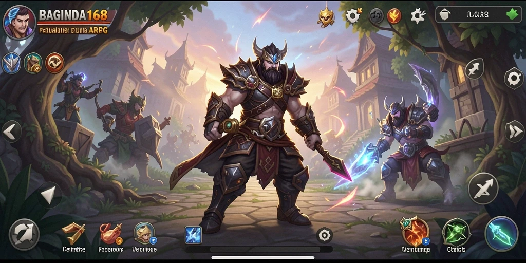 Tampilan aksi seru dalam game ARPG BAGINDA168 yang memukau.