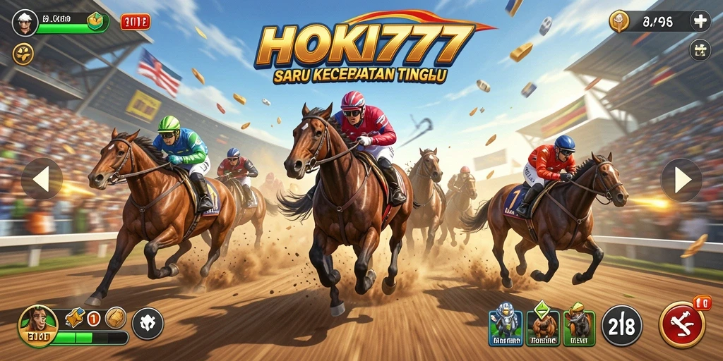 Screenshot HOKI777 menampilkan aksi balapan yang mendebarkan.