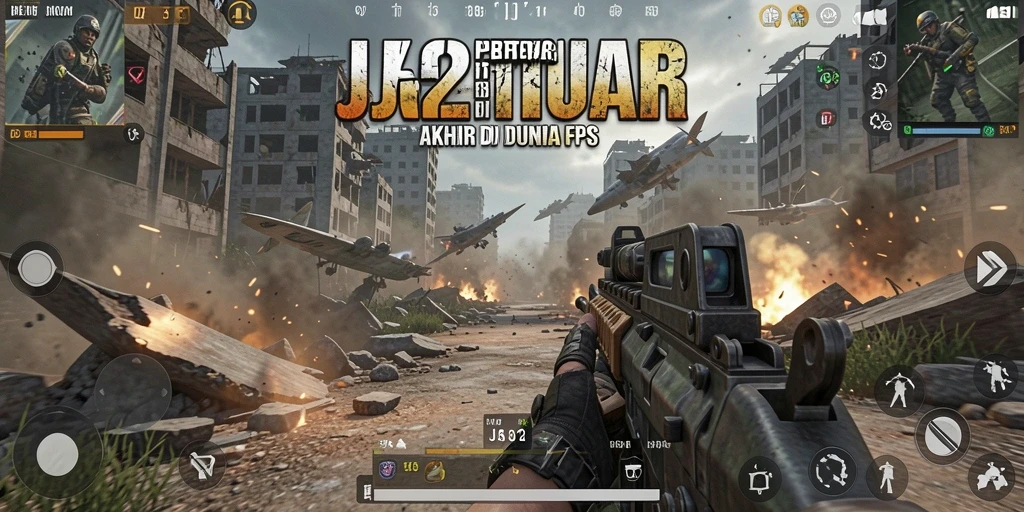 Tampilan dinamis gameplay FPS di JJ62 dengan aksi menarik.
