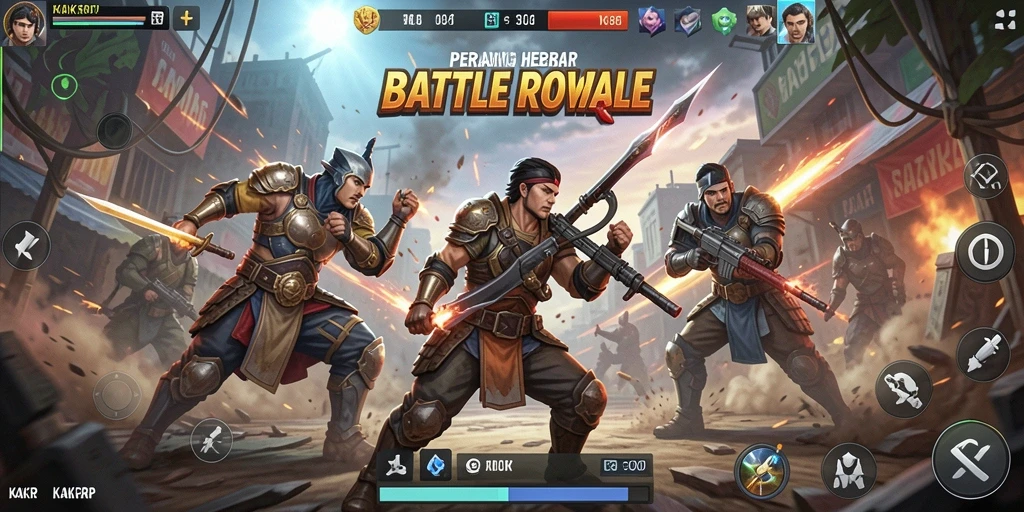 Gameplay seru KAKRP dalam aksi Battle Royale.