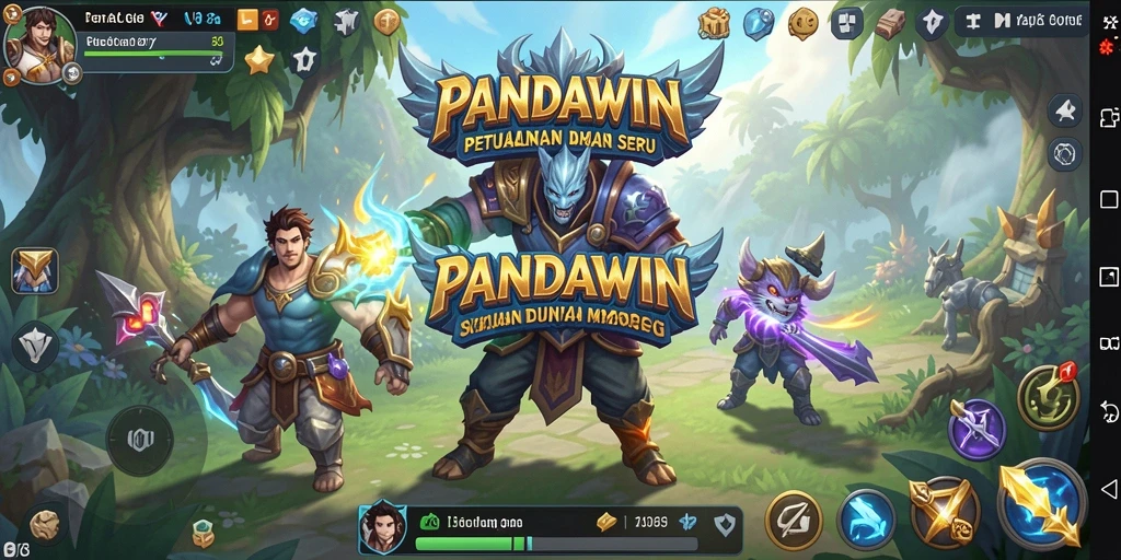 Screenshot utama PANDAWIN menampilkan aksi seru dalam gameplay MMORPG.
