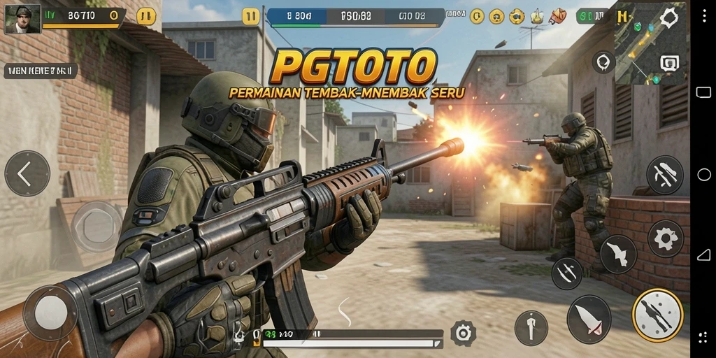 Tampilan pengalaman gameplay menembak yang intens di PGTOTO.