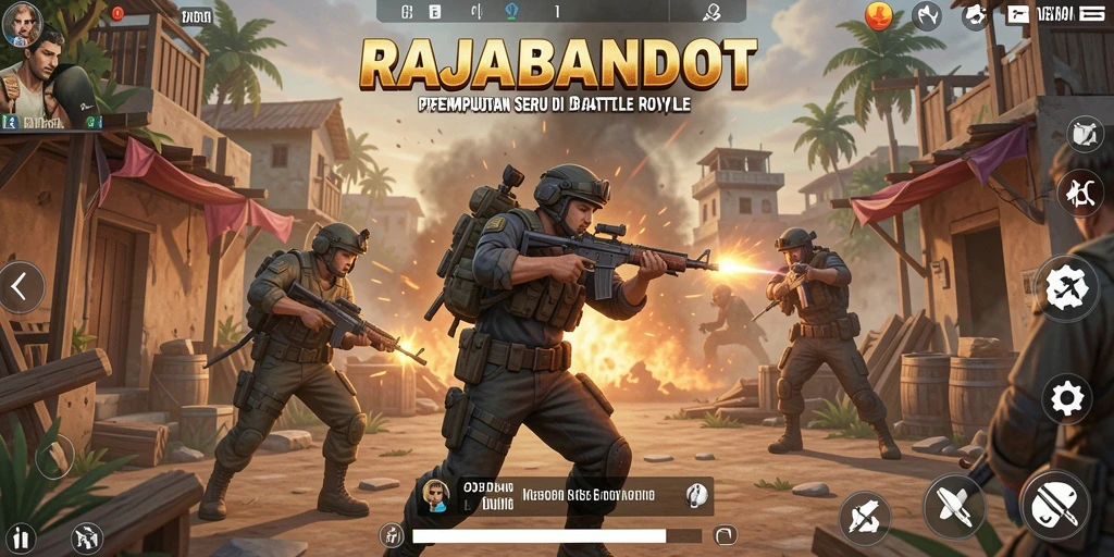 Tangkapan layar gameplay RAJABANDOT yang menampilkan aksi pertempuran.