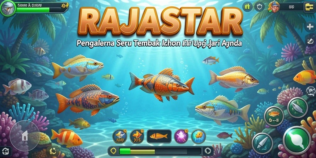 Tampilan gameplay menembak ikan yang seru di RAJASTAR.