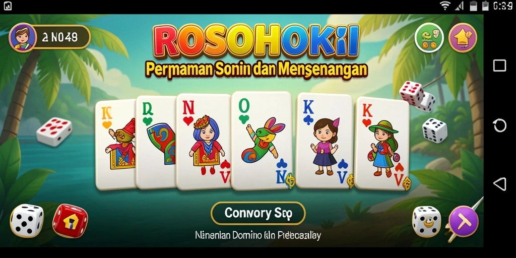 Screenshot gameplay ROSOHOKI menunjukkan aksi seru permainan Domino.
